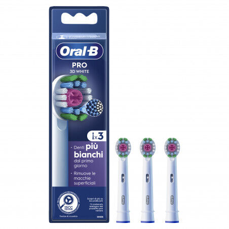 Oral-B 3 Testine di Ricambio Originali Spazzolino 3D White