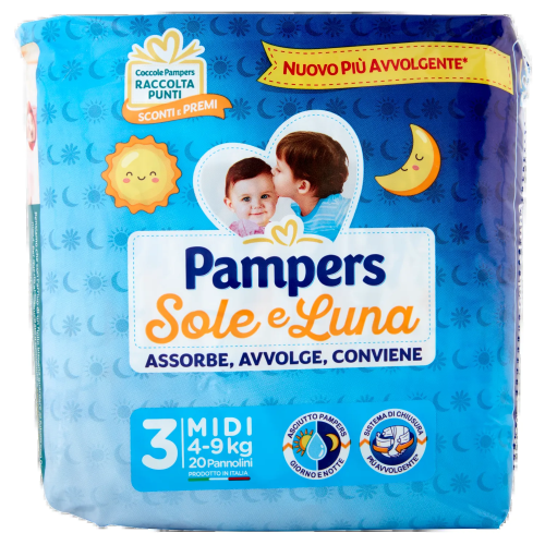 Pampers Pampers Sole&Luna Taglia 3 - 4/9kg 20pz