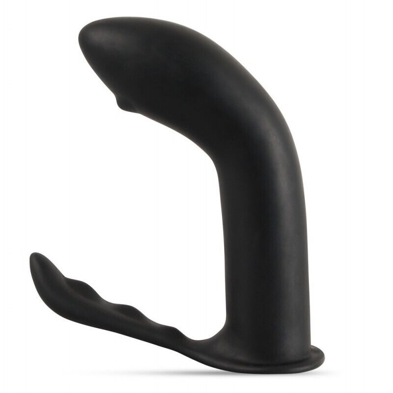 plug fallo anale in silicone per prostata nero doppia stimolazione butt sexy hot