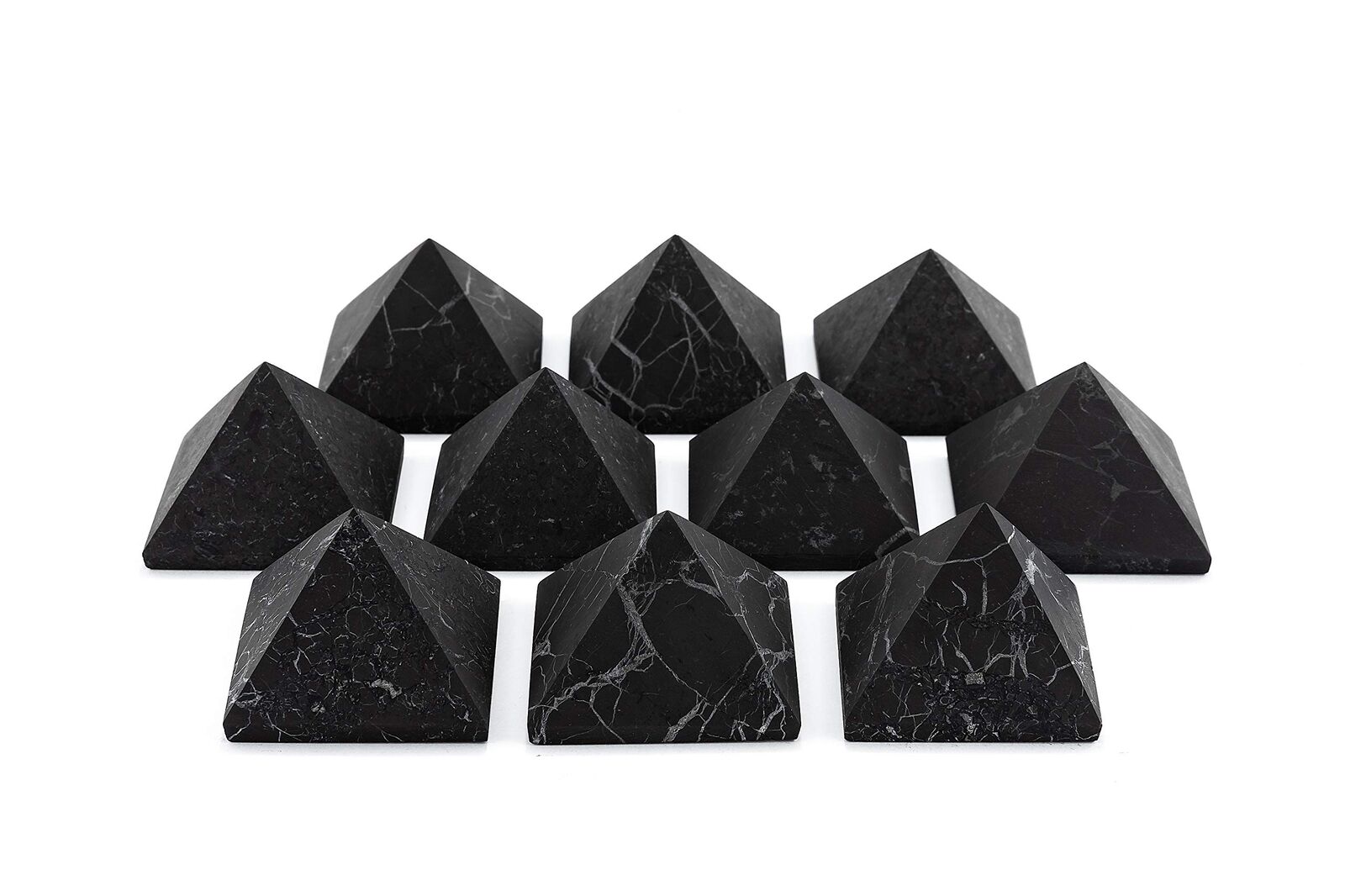 SN NATURSTEIN UG KASHU - Shungite Piramide Non Lucida | Pietra preziosa e (n2y)
