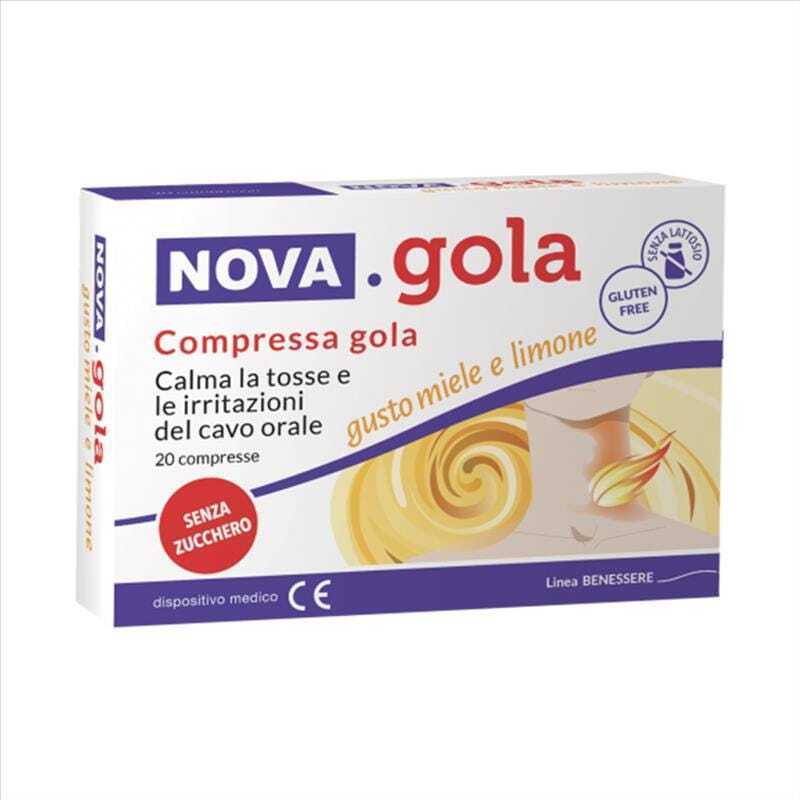 Nova Argentia Nova.Gola Compresse Gusto Miele E Limone 20 Pezzi