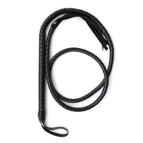 Frusta bondage in pelle nero accessorio sexy mistress frustino sadomaso fetish