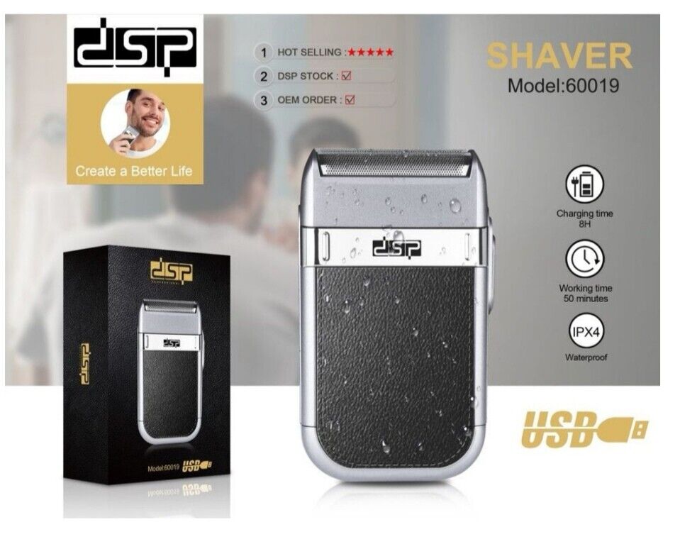 RASOIO PROFESSIONALE PER VISO WATERPROOF REGOLA BARBA FINITURA BASETTE UOMO