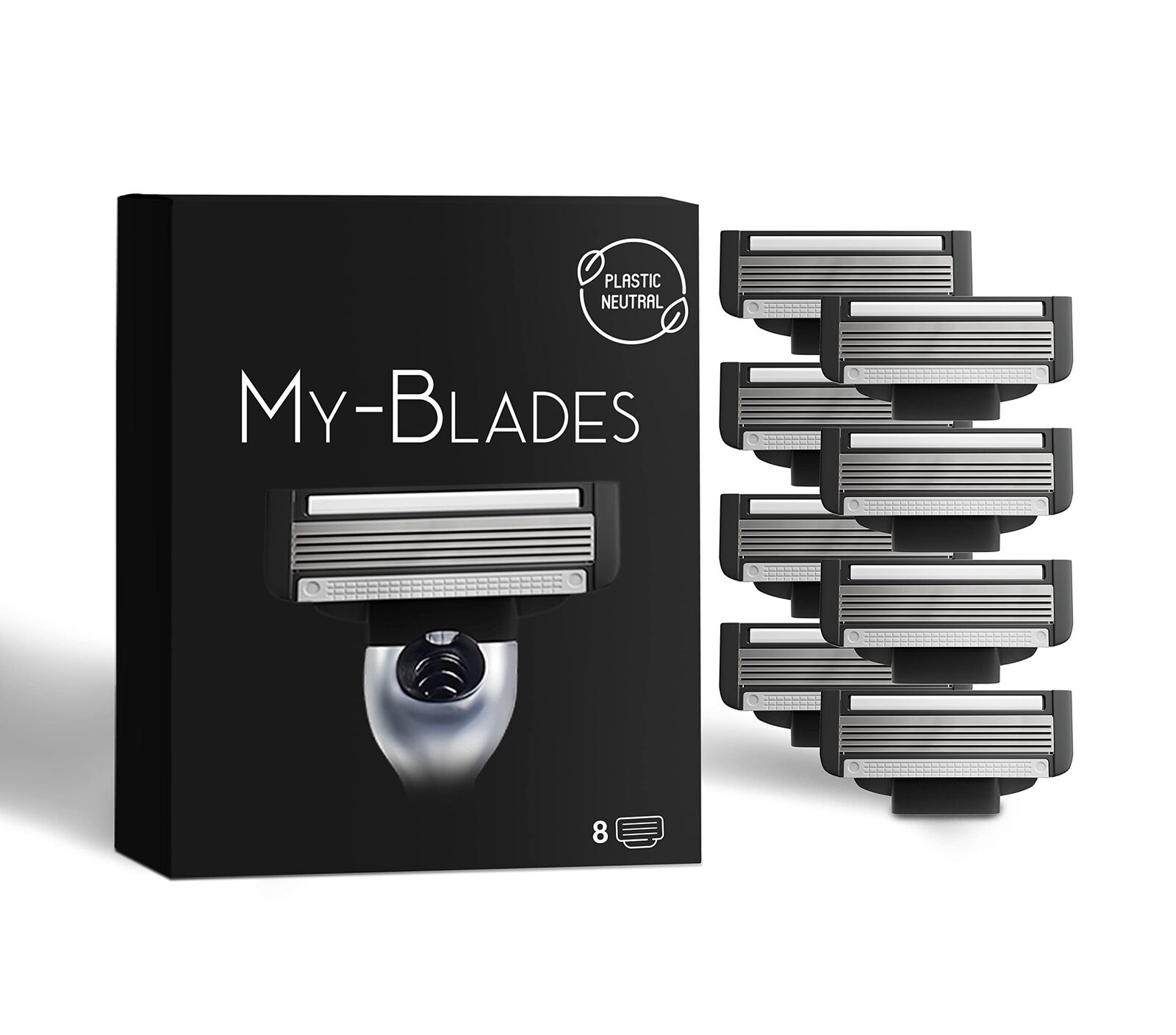My-Blades® Lamette compatibile con Gillette Mach3 Plastic Neutral 8 lamette d...