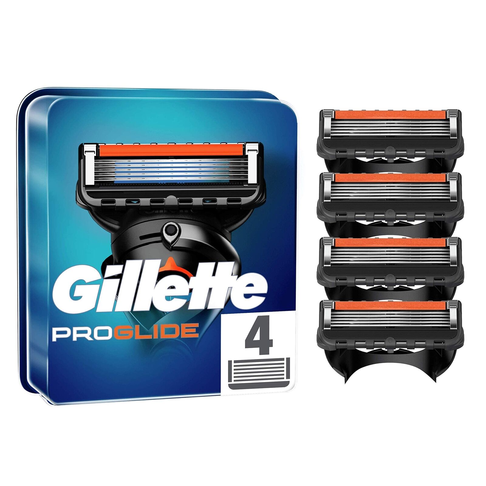 Gillette Fusion 5 Proglide Lamette da Barba Confezione da 4 Ricambi da 5 Lame