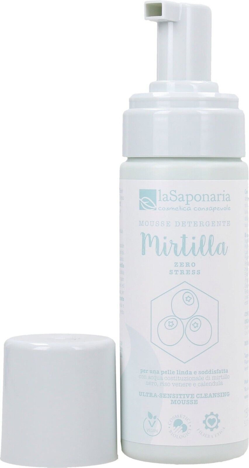 La Saponaria MOUSSE DETERGENTE VISO MIRTILLA 150 ml