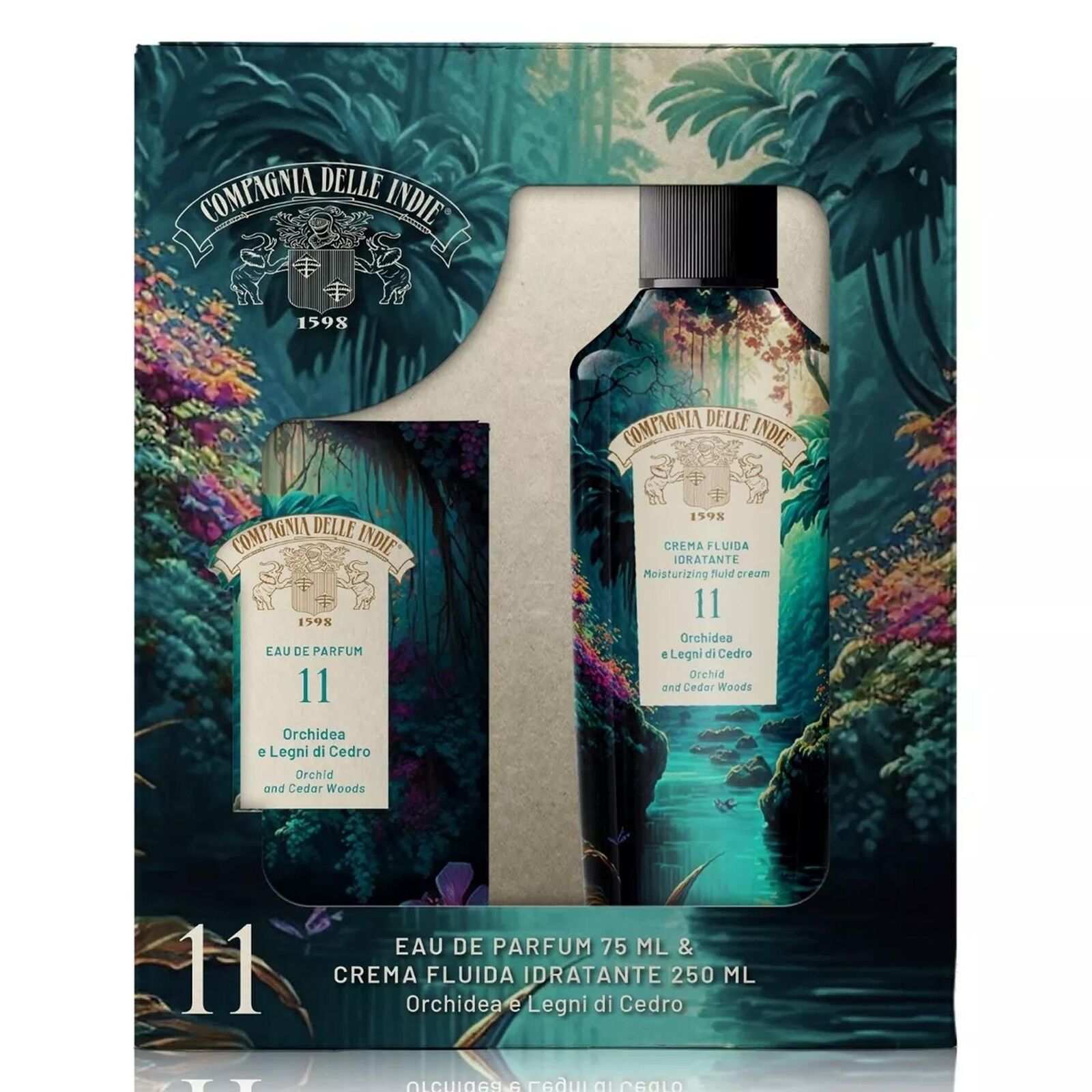 COMPAGNIA DELLE INDIE COFANETTO ORCHIDEA E CEDRO CON PROFUMO E CREMA CORPO