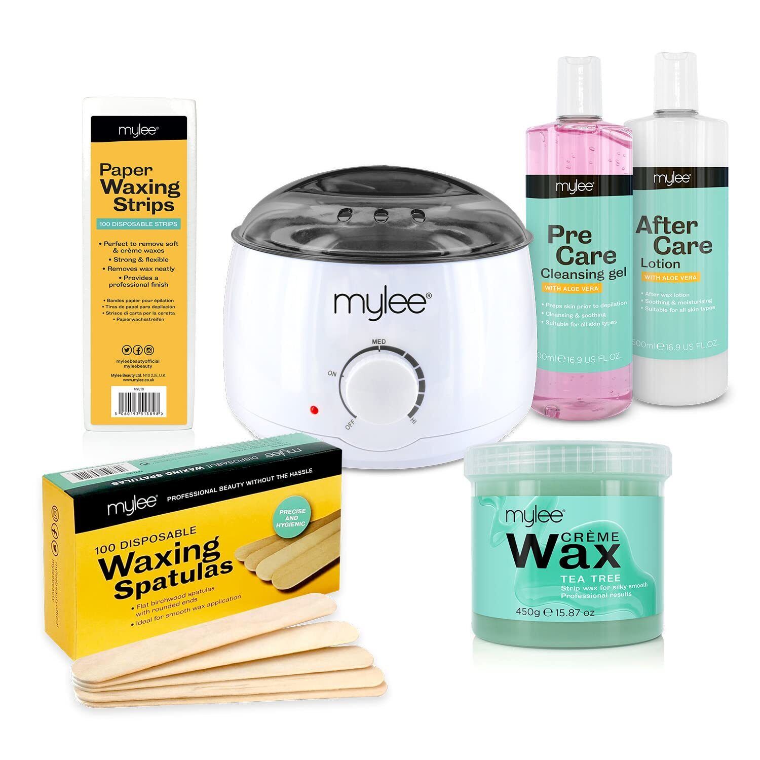 Mylee Kit Completo per Ceretta, con Scaldacera, Strisce depilatorie, (a9f)