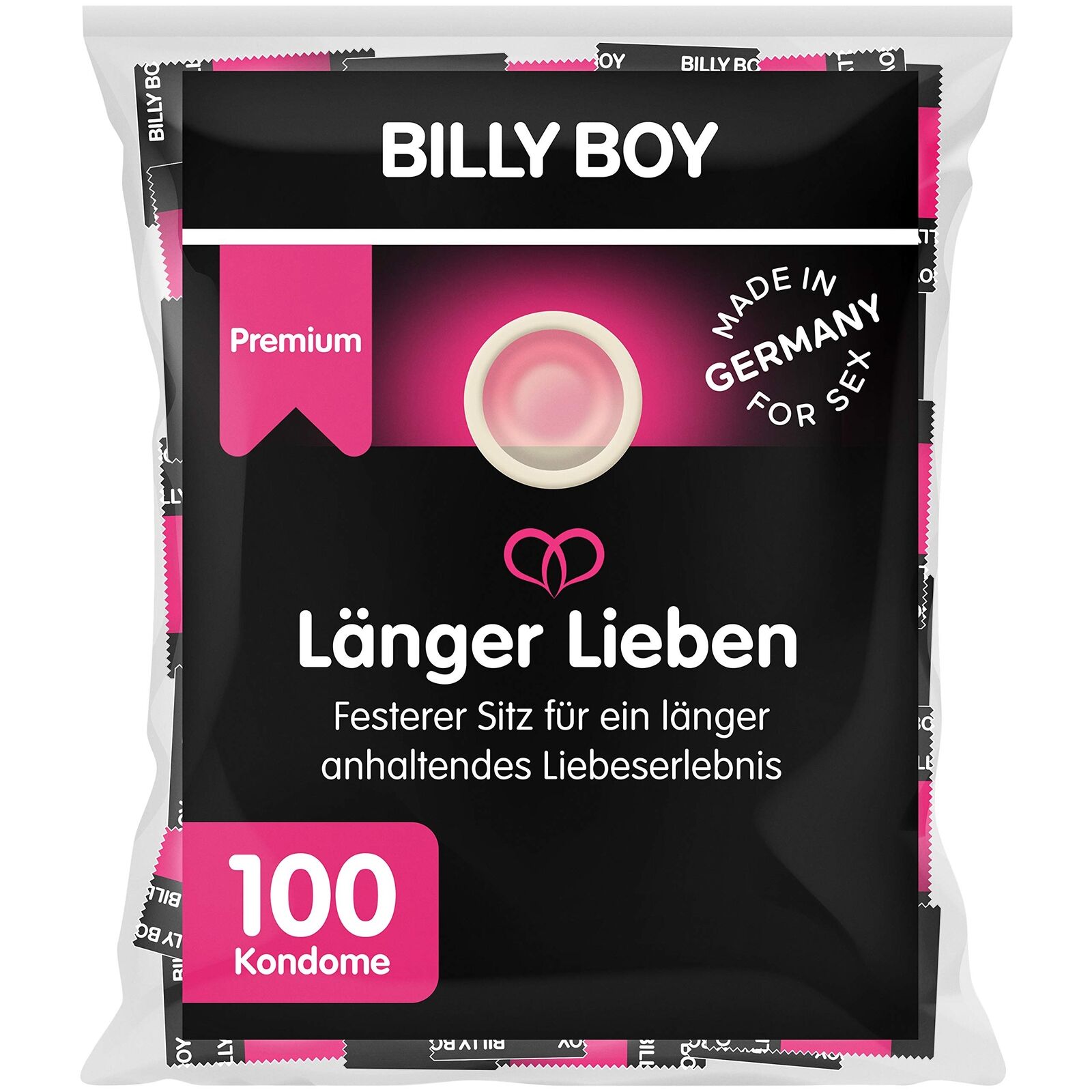 100 Preservativi Billy Boy con anello – più a lungo – Made in Germany