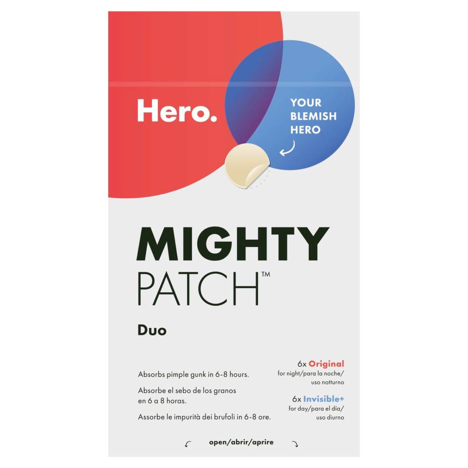 Hero Mighty Patch Duo 6 Patch Invisibili Giorno e 6 Patch Originali Notte