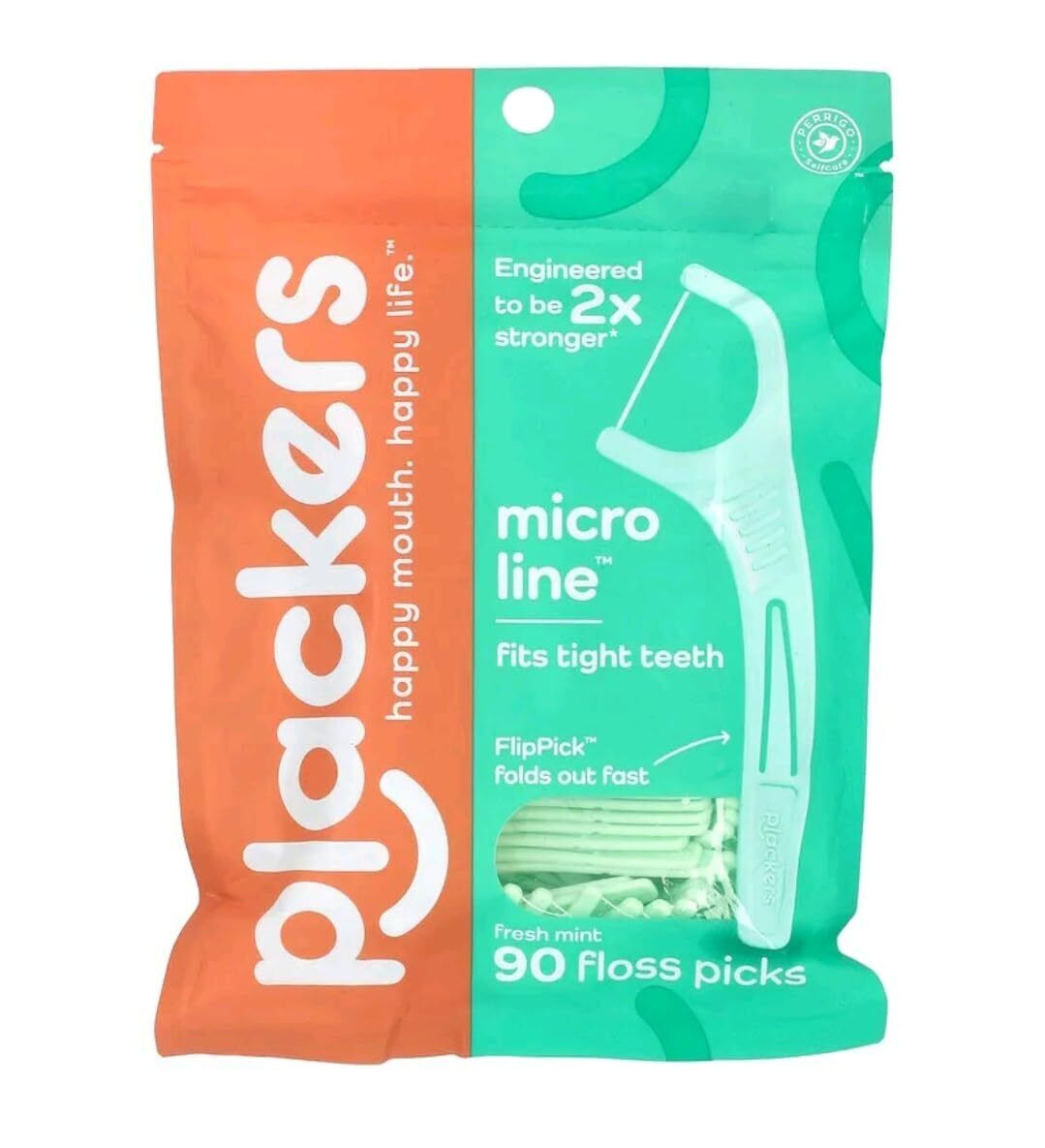 Plackers Dental Flossers Micro Mint - 90 Count (confezione da 1) (B7N)