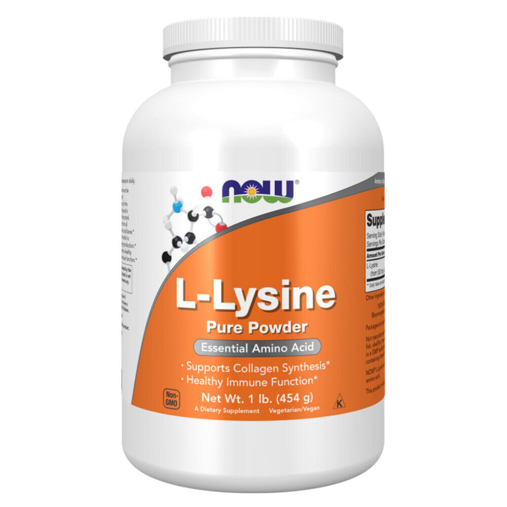 Now Foods  L-Lysine Powder  1 lb (454 g) L-lisina in polvere NOW0240