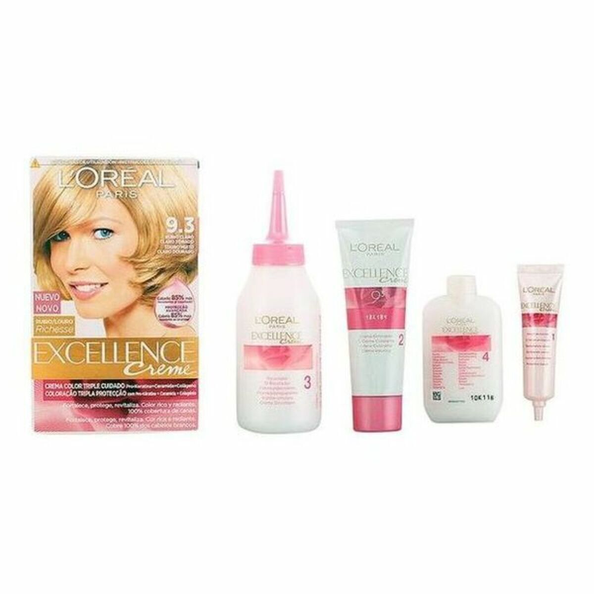 Tintura Permanente Excellence L'Oreal Make Up Excellence Biondo Chiaro Dorato