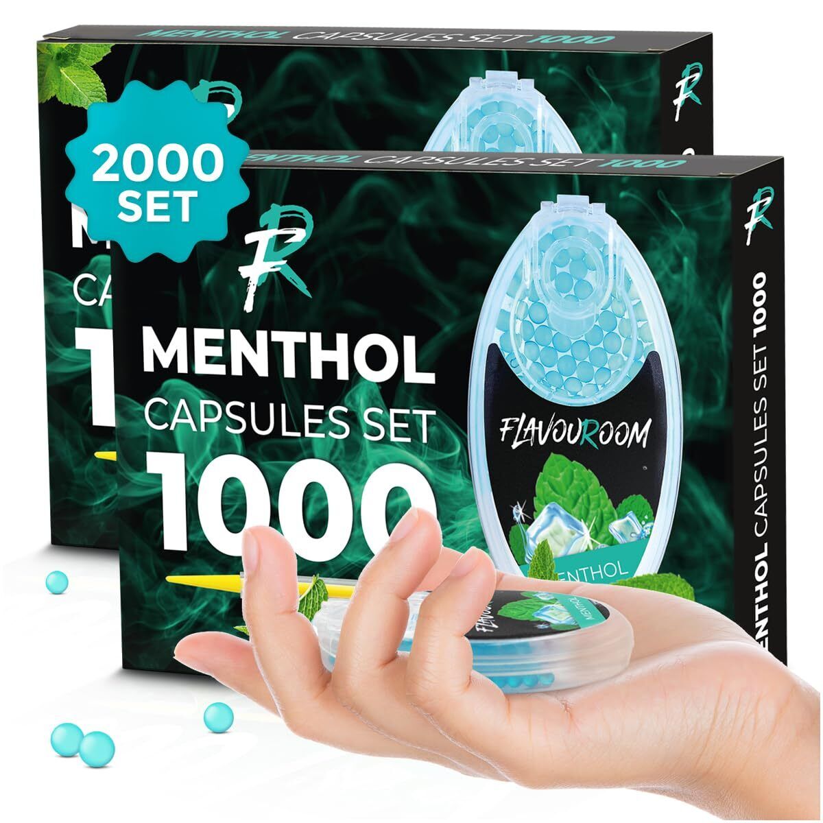 Flavouroom Aroma Click – Set di 2000 palline al mentolo di alta (C5l)