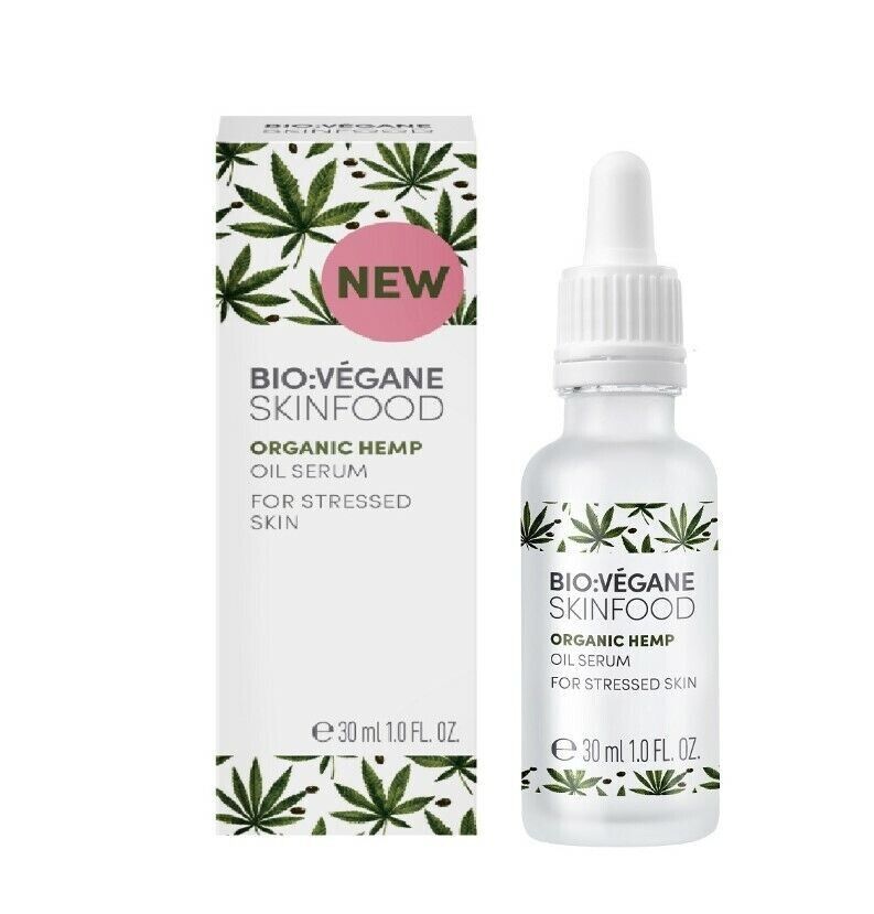 Bio Vègane Skin food  siero viso per pelle stressata 30ml olio di semi di canapa
