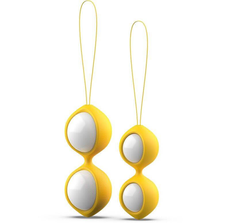 B Swish Bfit Classic - Palline di Kegel in Silicone Giallo 28 Gr e 38 Gr