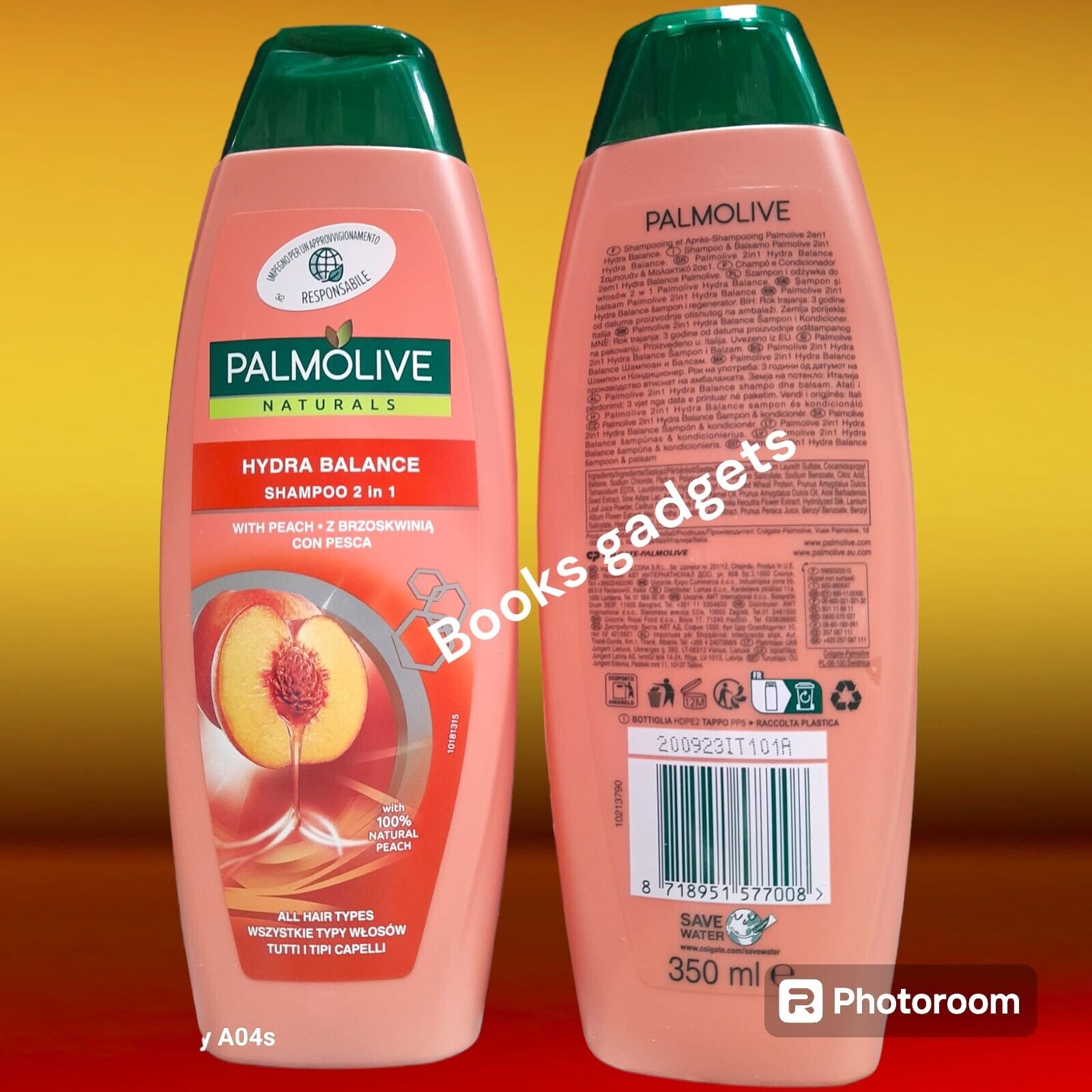 11 Flaconi Palmolive Naturals Shampoo Hydra Balance 2in1 con Pesca Tutti Capelli