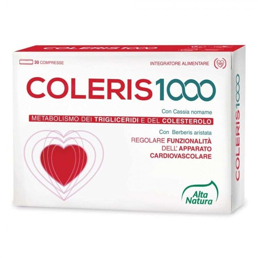 Coleris 1000 - Integratore trigliceridi e colesterolo 30 Compresse