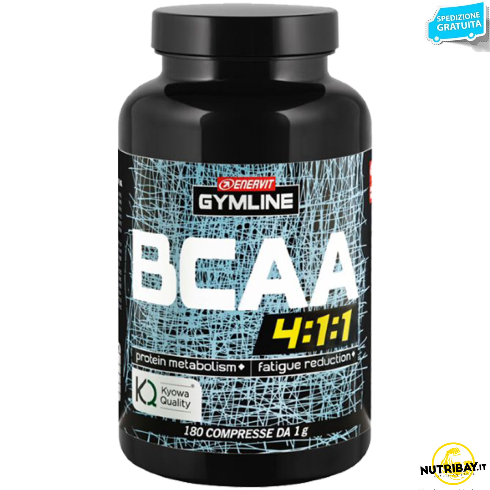 ENERVIT Gymline Muscle BCAA 4:1:1 180 cpr  Aminoacidi Kyowa con vit B1 e B6