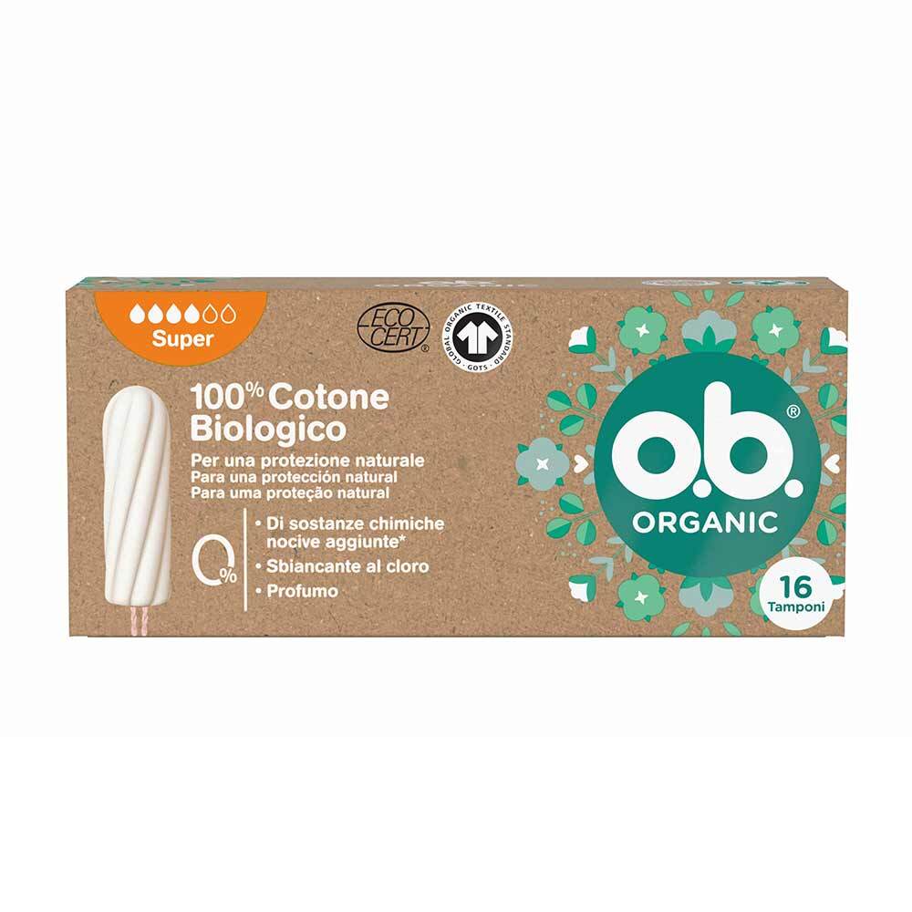 O.B. Organic Super Assorbenti Interni per Flusso Intenso, 16 Pezzi