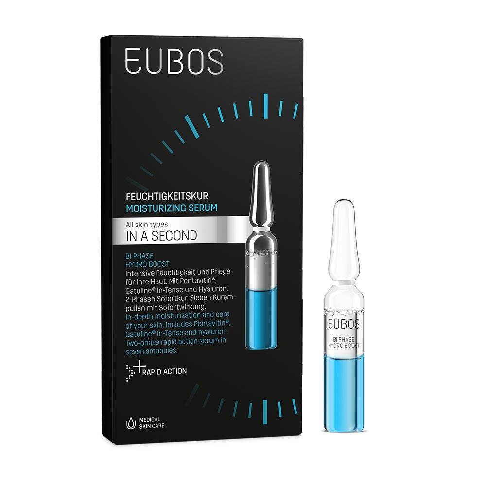 Eubos in a Second - BI Phase Hydro Boost Trattamento Viso Idratante, 7 x 2ml