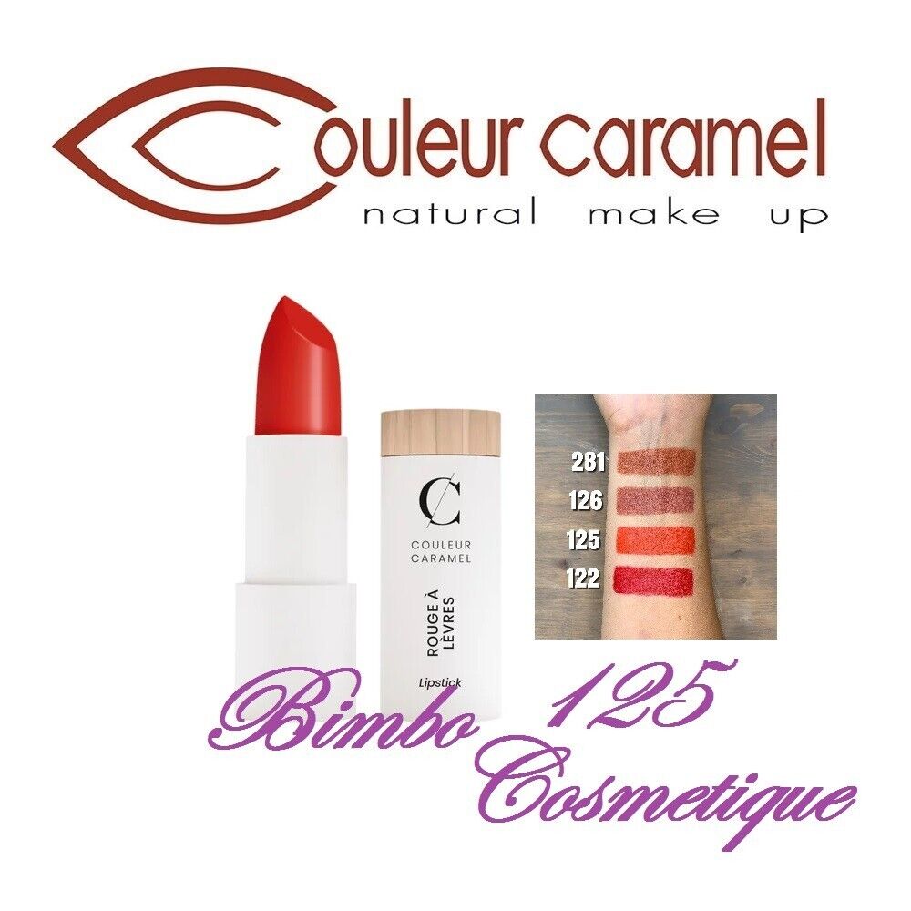 Couleur caramel Bio Rossetto 125 Rosso Fuoco Opaco 3,5GR