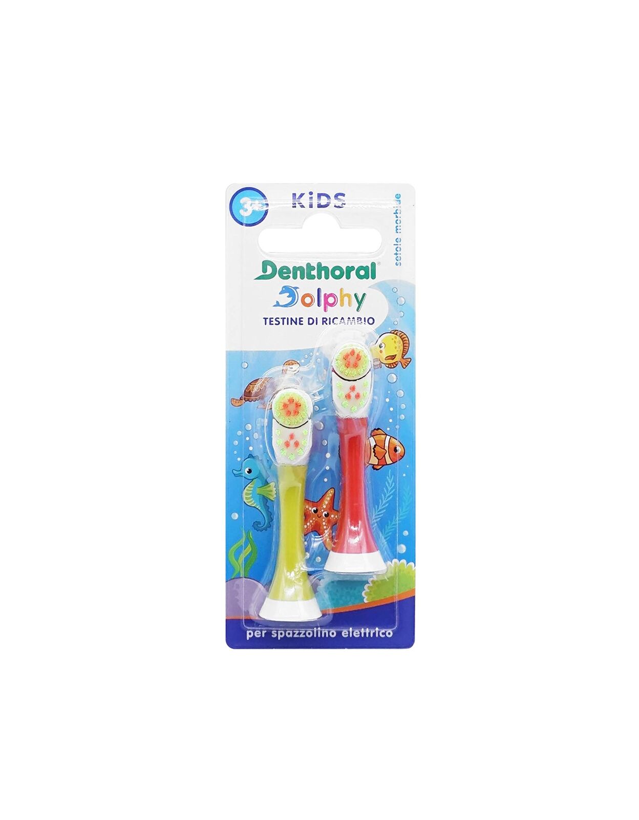 Denthoral Testine Di Ricambio Per Spazzolino Elettrico Dolphy - 21 g (C8G)