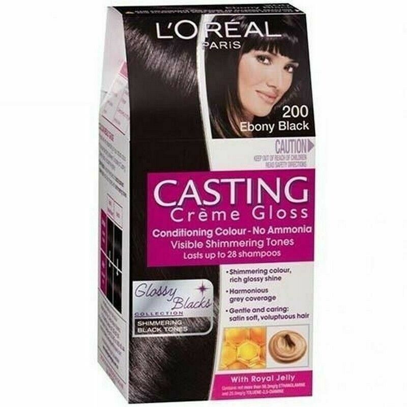 L'Oréal Paris Tinta Capelli Casting Creme Gloss, senza Ammoniaca 200 Nero Ebano
