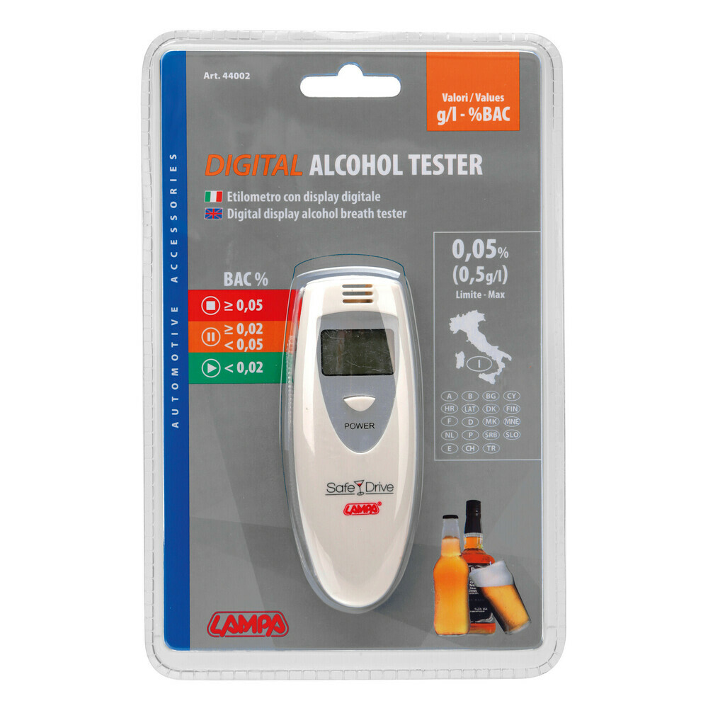 Etilometro Con Display Digitale Test Alcool Tester Portatile Guida Auto Sicurezz