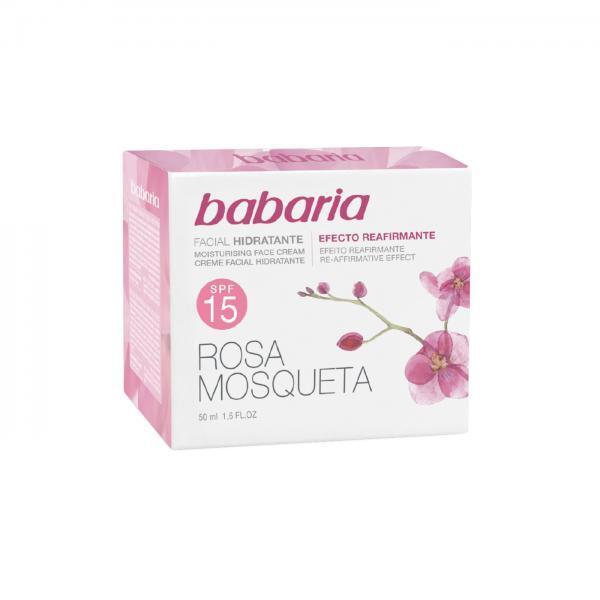 Babaria Face Cream 24 Hour Moisture Rose Hip Oil Spf15 50ml