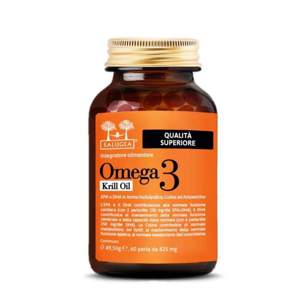 Salugea Omega 3 Krill Oil Integratore Olio di Krill, 60 Perle