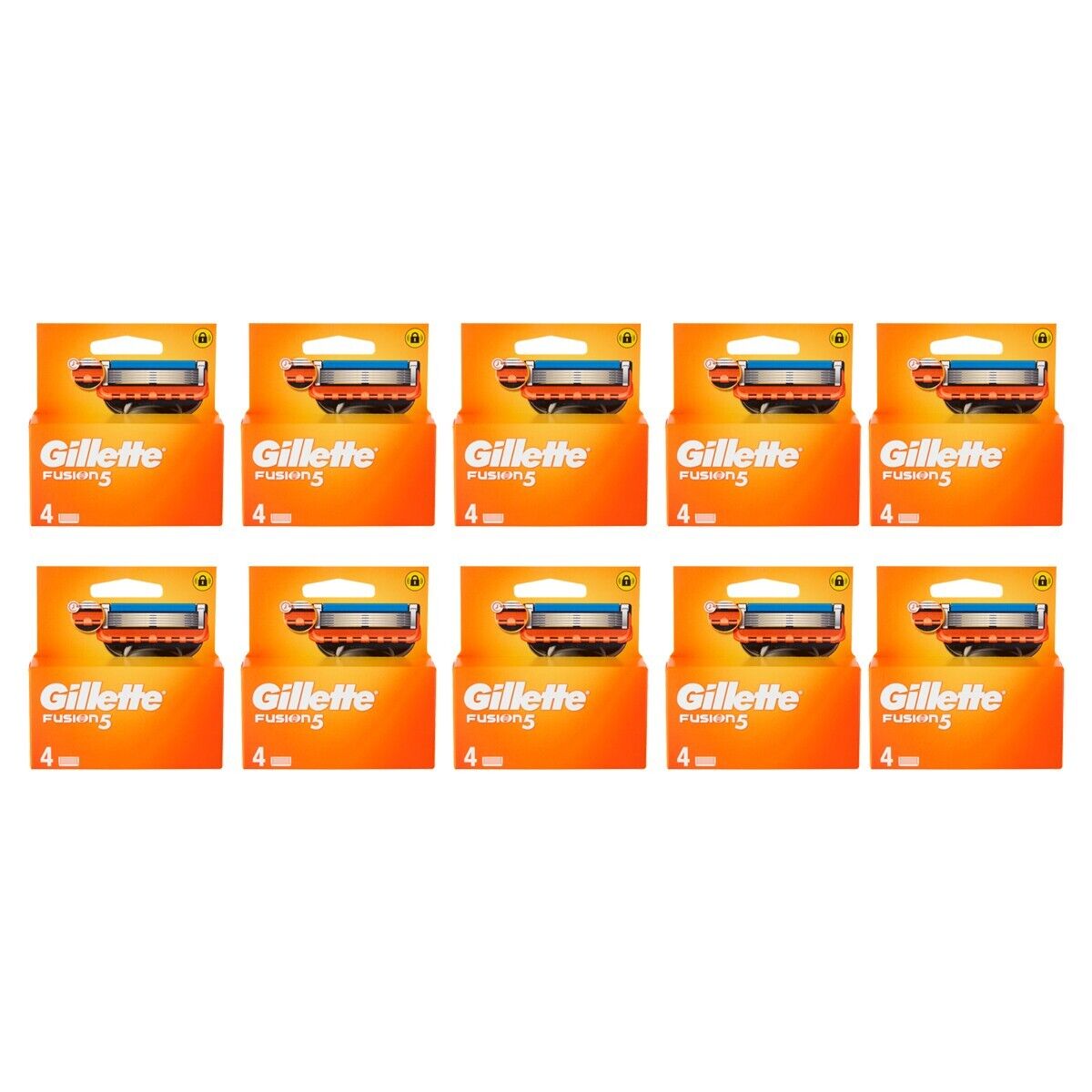 40pz Testine ricambio Gillette Fusion 5 lame rasoio ricariche lamette