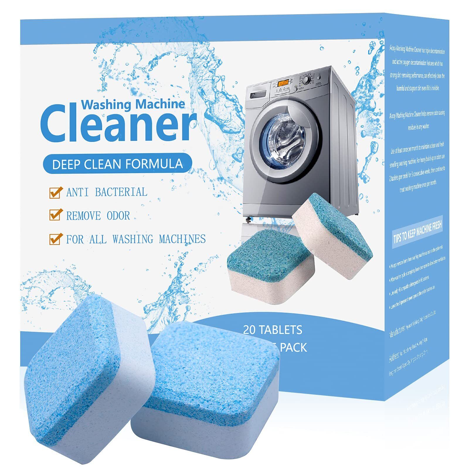 KUIRUNRX Pulitore per Lavatrice Detergente Washing Machine Cleaner Solida Eff...
