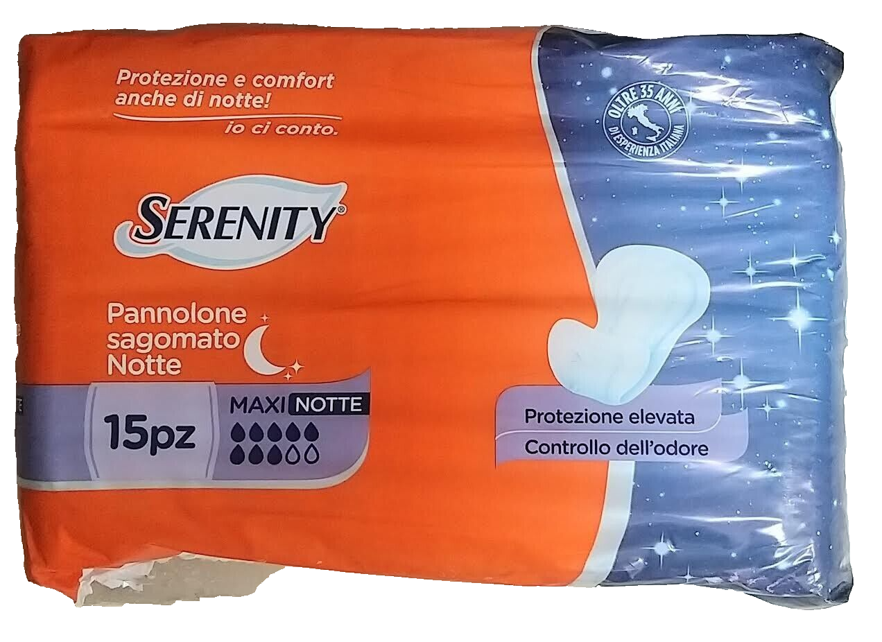SERENITY PANNOLONE SAGOMATO NOTTE MAXI 15 PEZZI