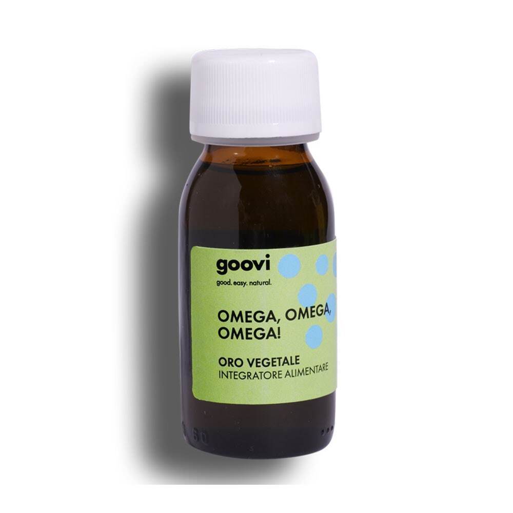 Goovi Omega 3 Omega 6 e Omega 9 Integratore Alimentare Oro Vegetale, 60ml