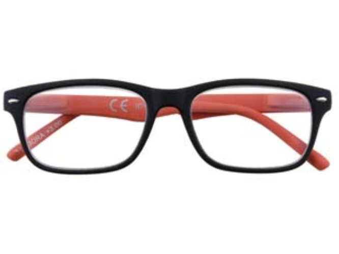 Occhiale lettura montatura policarbonato nero/rosso b3  - diottrie +1,0 - 31z-b3