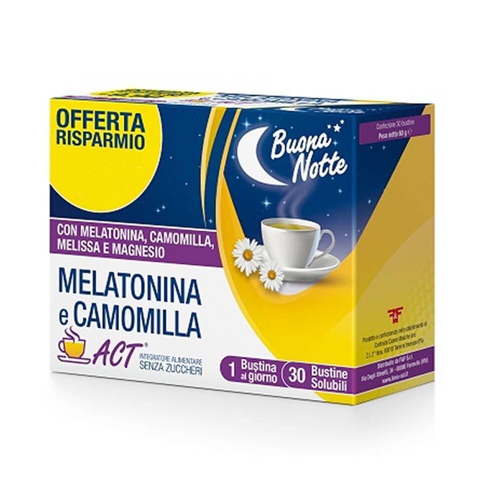 Linea Act Melatonina e Camomilla Act Integratore Sonk30 Bustine
