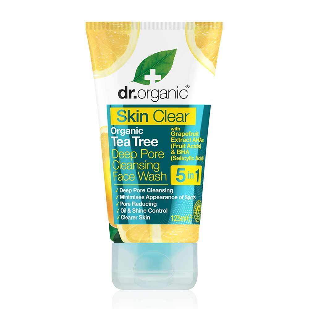 Dr. Organic Skin Clear - Facewash Detergente Viso Purificante, 125ml