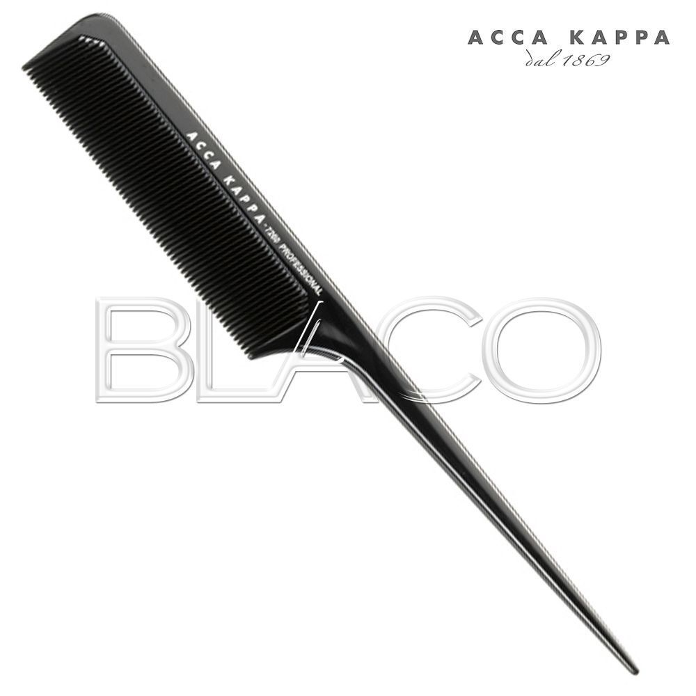 ACCA KAPPA PETTINE NERO CODETTA 22cm DENTE CONICO PUNTA ARROTONDATA - 7260