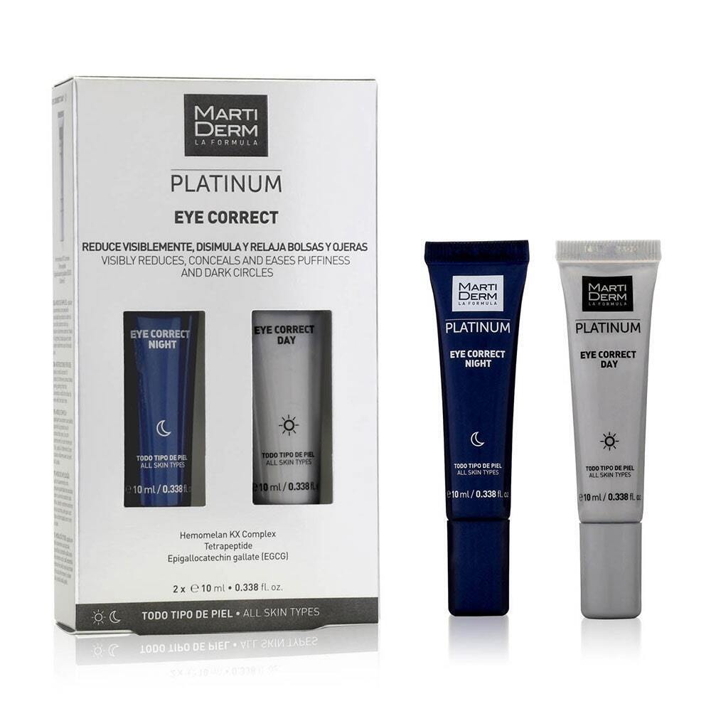 MartiDerm Platinum - Eye Correct Crema Occhi Giorno + Notte, 2 x 10ml