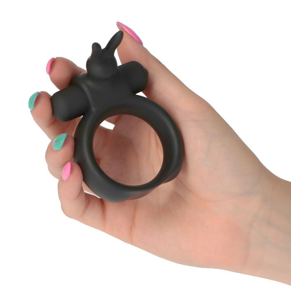 cockring nero in silicone anello fallico vibrante sex toys stimolante per il pen