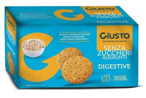 Farmafood Giusto Senza Zucchero Biscotti Digestive 3 Pezzi Da 75 G