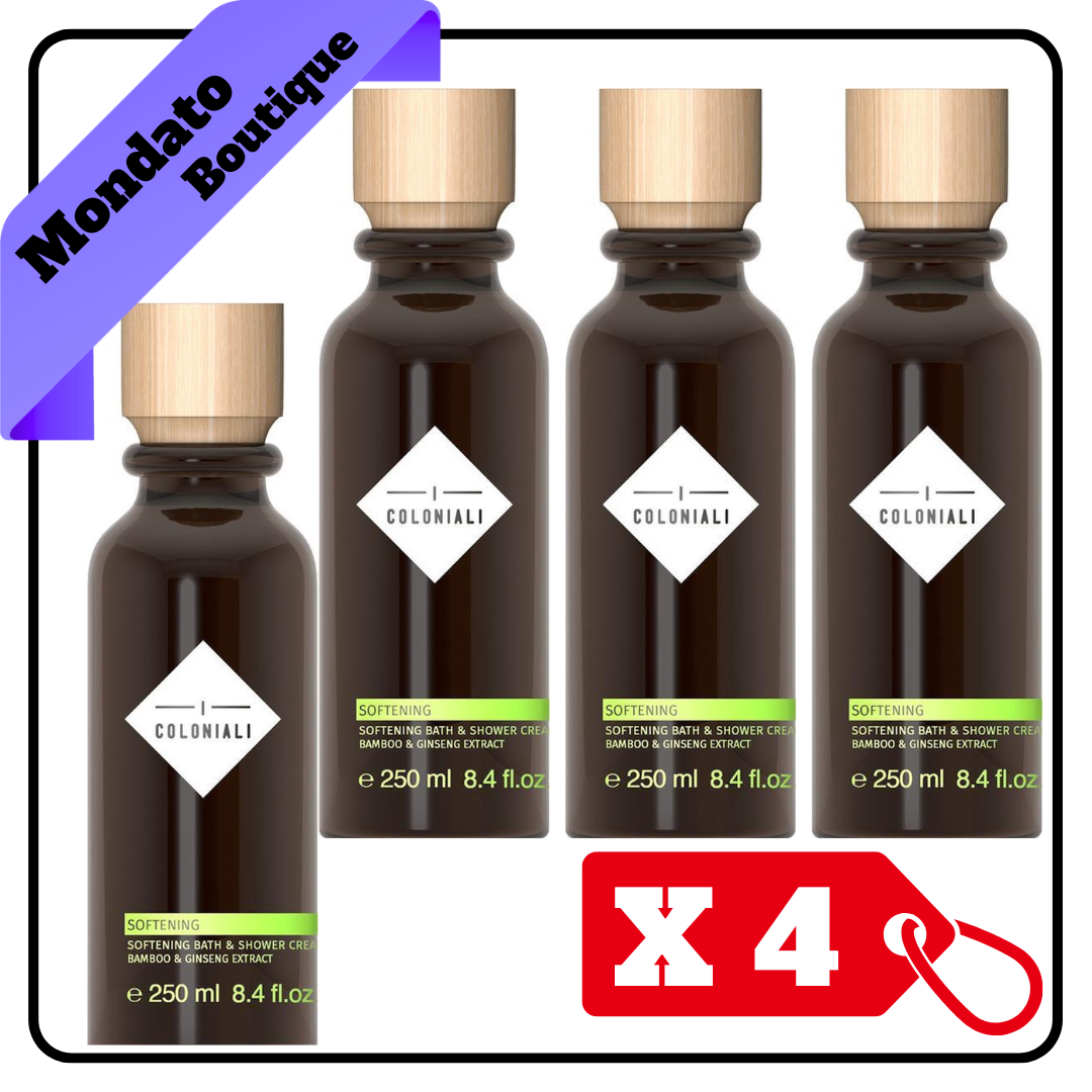 ATKINSONS I COLONIALI BAGNOSCHIUMA SOFTENING BAMBOO E GINSENG 250ml (X4)