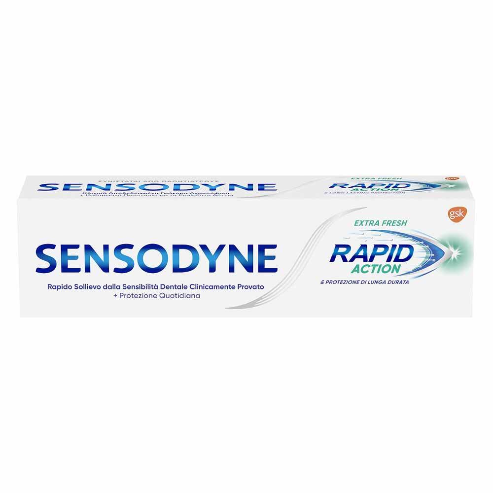 Sensodyne Rapid Action Dentifricio Quotidiano Denti Sensibili Extra Fresh, 75ml