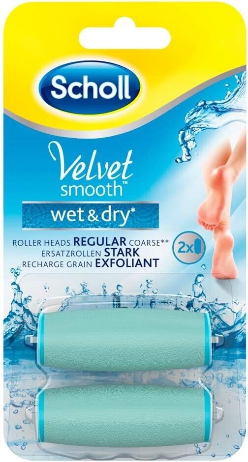 4 testine ricambio ricarica roll Scholl Velvet Smooth Wet and Dry NUOVE