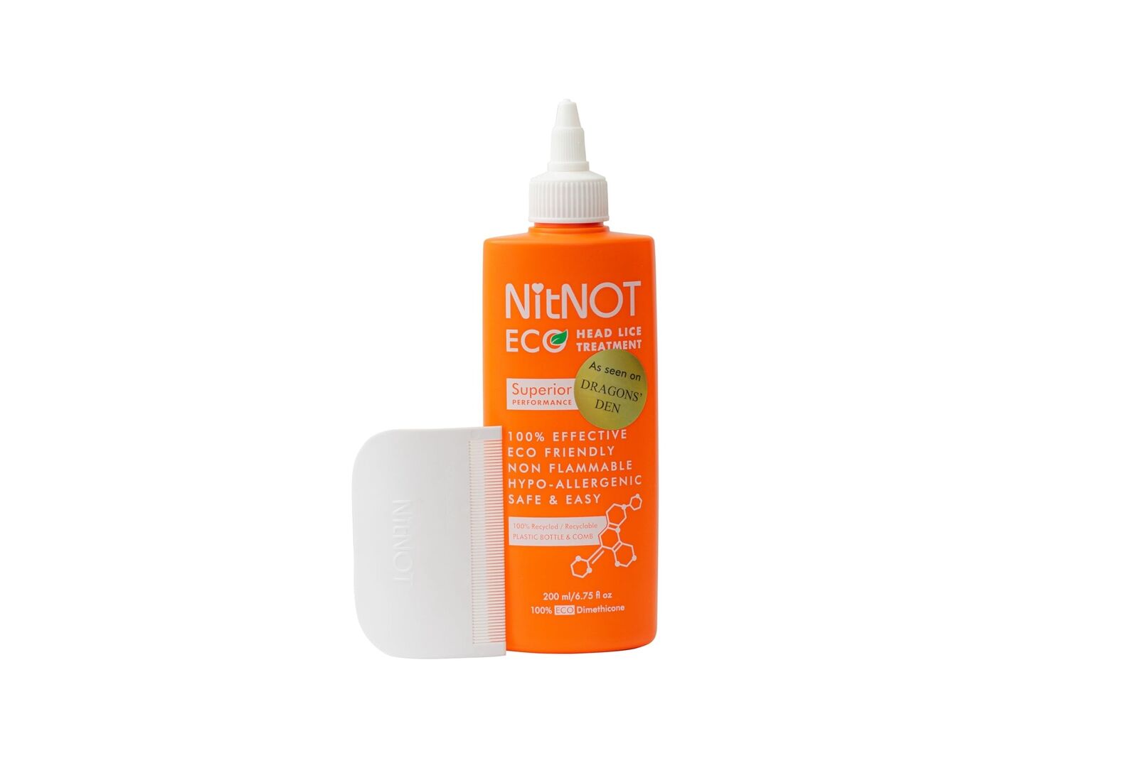 NitNOT - Trattamento pidocchi e Lendini Forte per Bambini e Adulti 200 ml ucc...