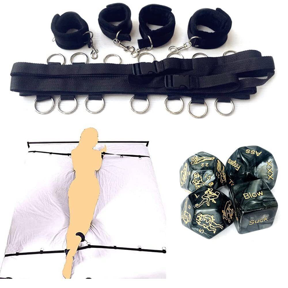 Nylon Bed R êstráints S ê&x " Straps unici B êd con 4 dadi di gioco" (o1m)