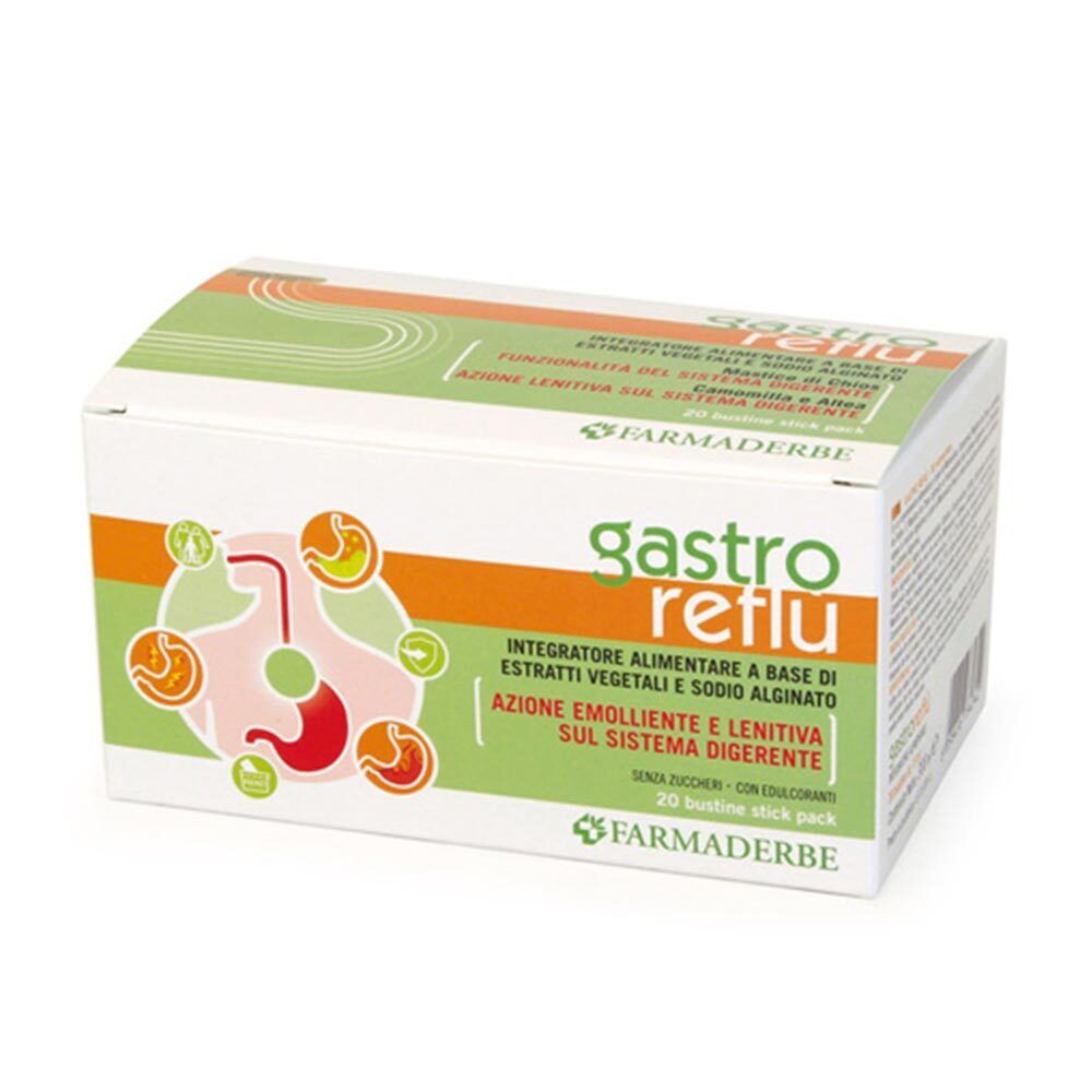 Farmaderbe Gastro Reflù Integratore Alimentare, 20 Stick