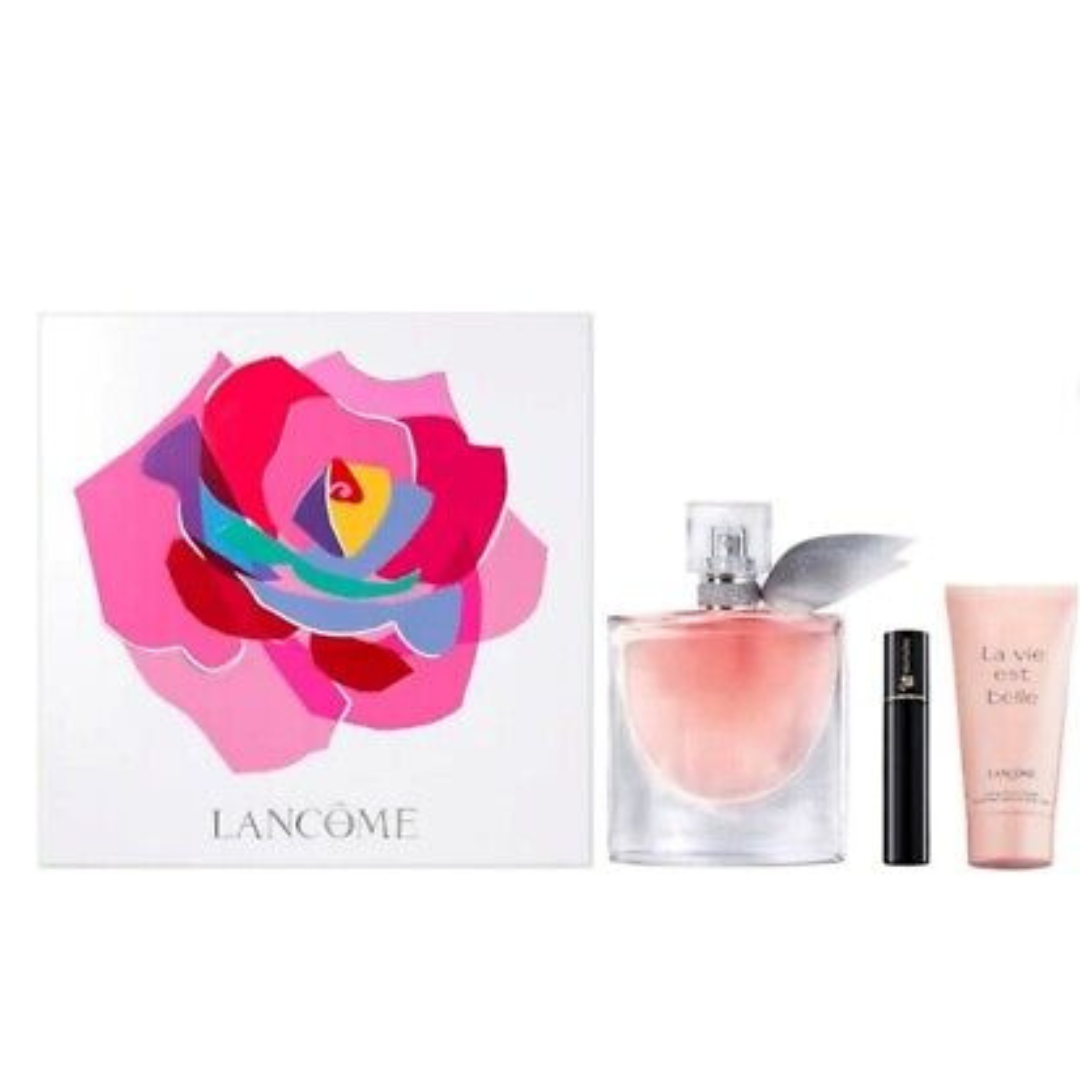 Lancome la Vie est belle Eau de parfum 50ml latte corpo 5oml Mascara mini Natale