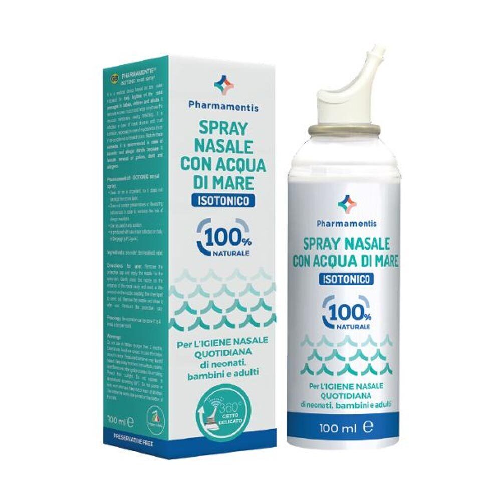 Pharmamentis Spray Nasale con Acqua di Mare Isotonico, 100ml